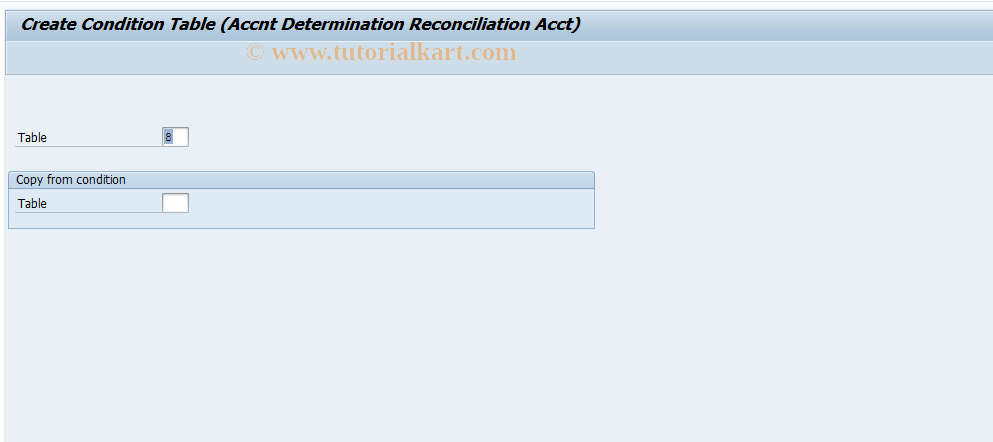 SAP TCode OV61 - Recon. account det.: Create table