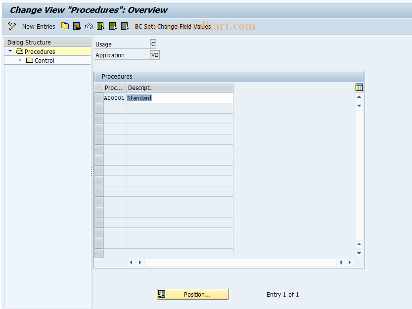 SAP TCode OV86 - Condition proc. for credit cards
