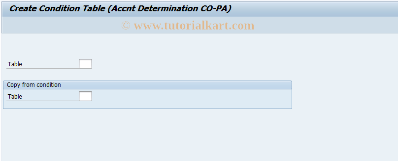 SAP TCode OV90 - COPA project: Create table