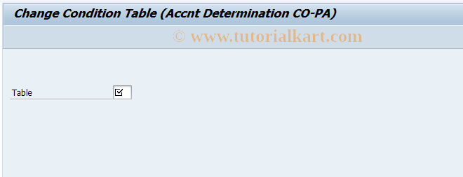 SAP TCode OV91 - COPA project: Change table