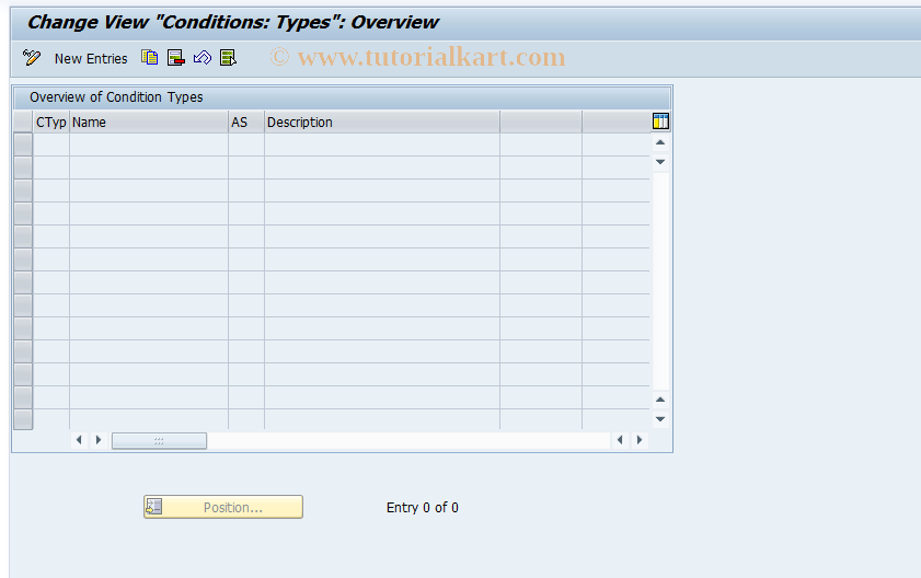 SAP TCode OV95 - COPA project: Condition types