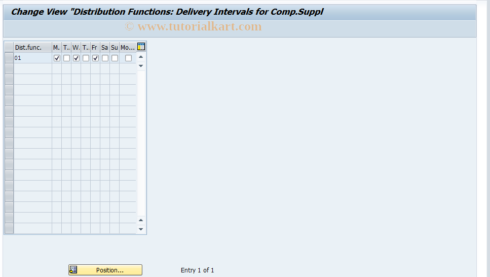 SAP TCode OVAJ - /nse38/Distribution Function