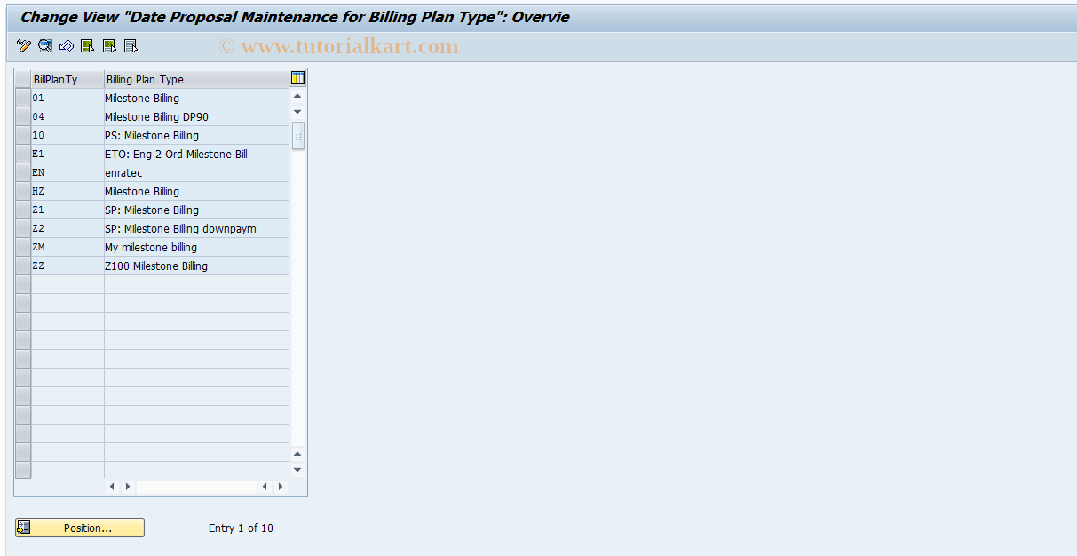 SAP TCode OVBM - Maintain dates