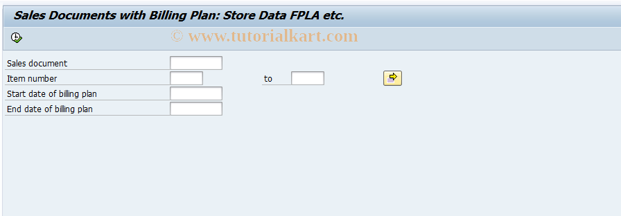 SAP TCode OVBT - Modification Report Billing Plan