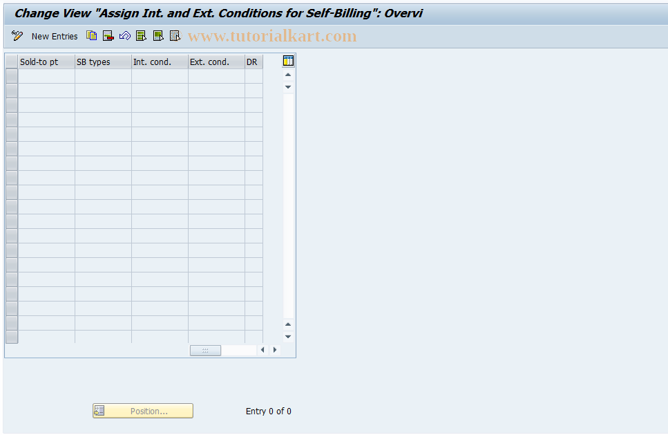 SAP TCode OVD2 - Define reference conditions