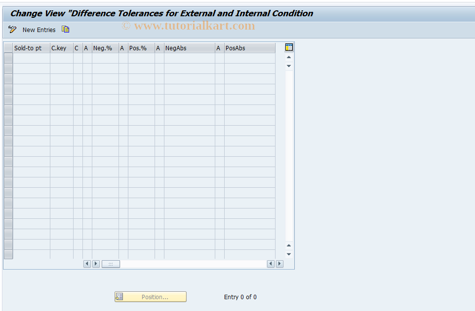 SAP TCode OVD3 - Define tolerances for self-billing