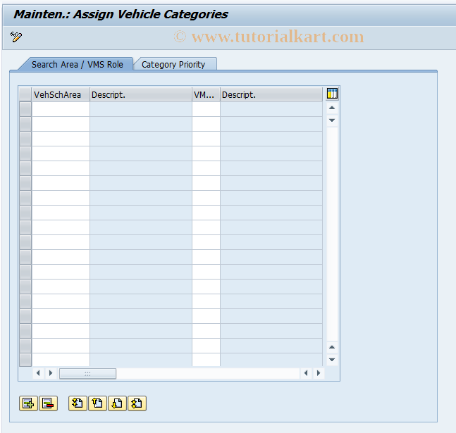 SAP TCode OVELO21 - Assign Vehicle Categories
