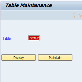 SAP TCode OVLF - C SD Tab TROLZ