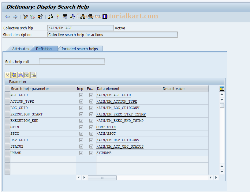 SAP TCode OVS4 - C SD Matchcodes Vendors