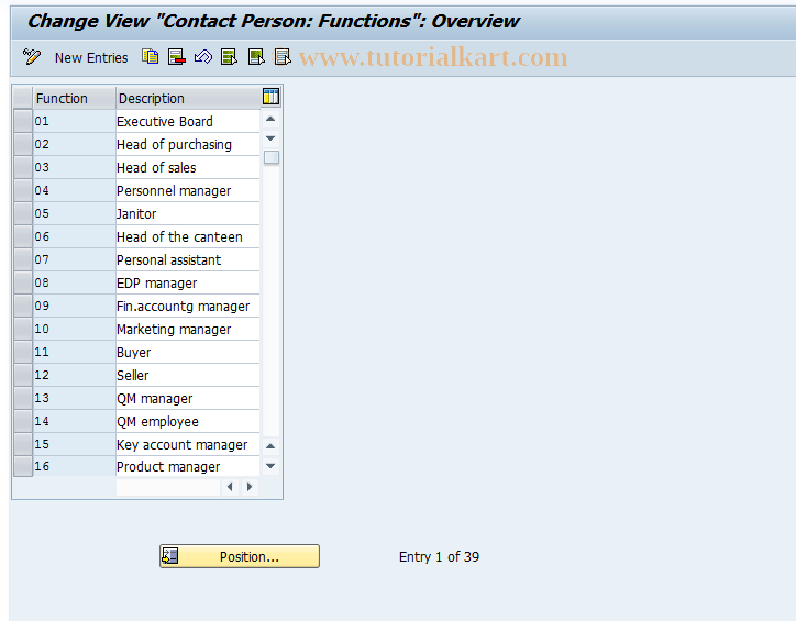 SAP TCode OVSN - C SD Table TPFK