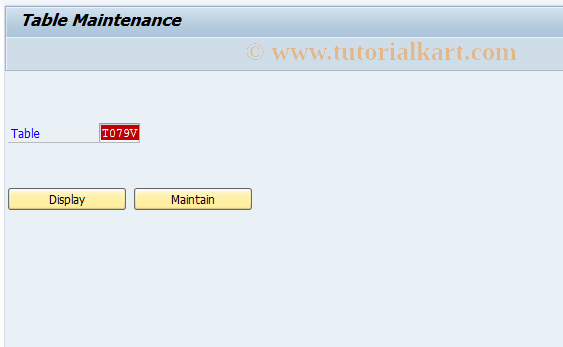 SAP TCode OVTH - C SD Table T079V  Screen Selection