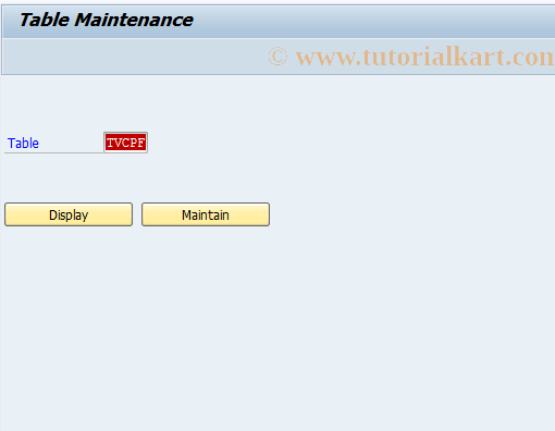 SAP TCode OVV2 - C SD Tab.TVCPF Billing copying rules