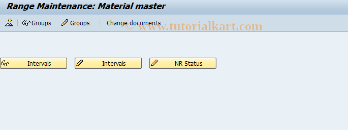 SAP TCode OVZB - C SD Number Ranges/Material Master