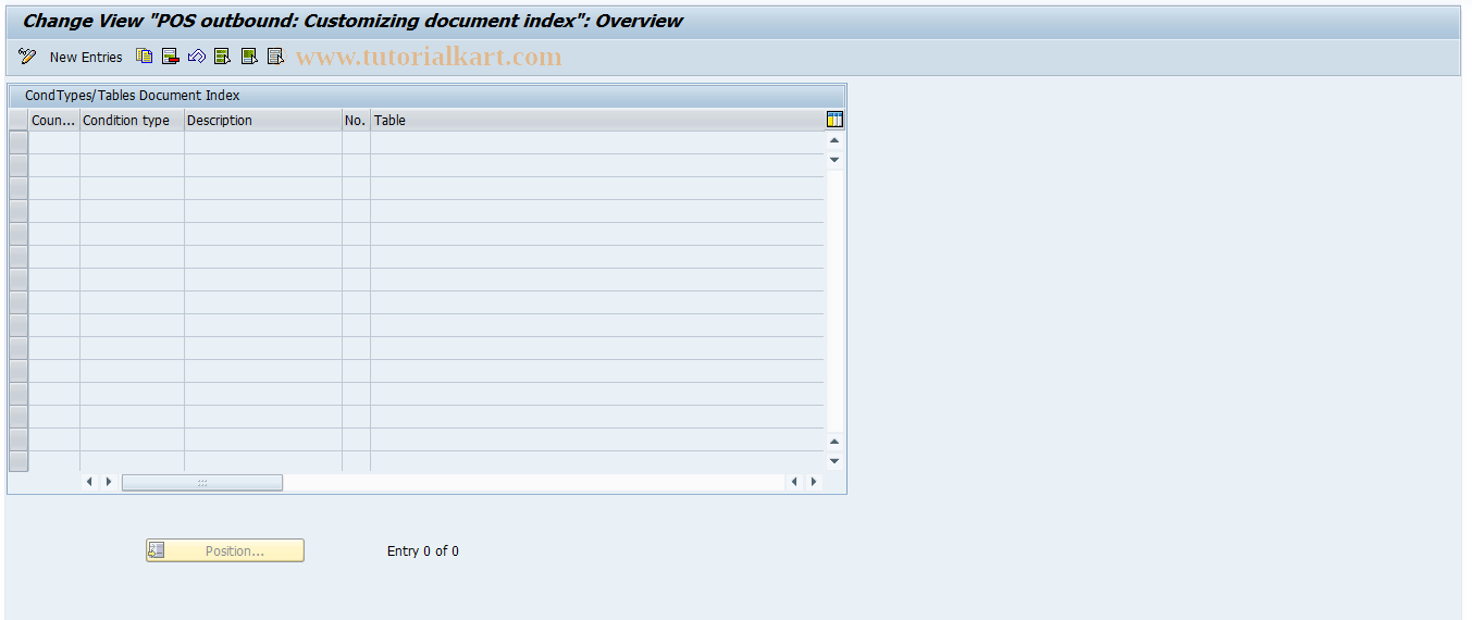 SAP TCode OWS3 - POS Outbound: Sales Conditions