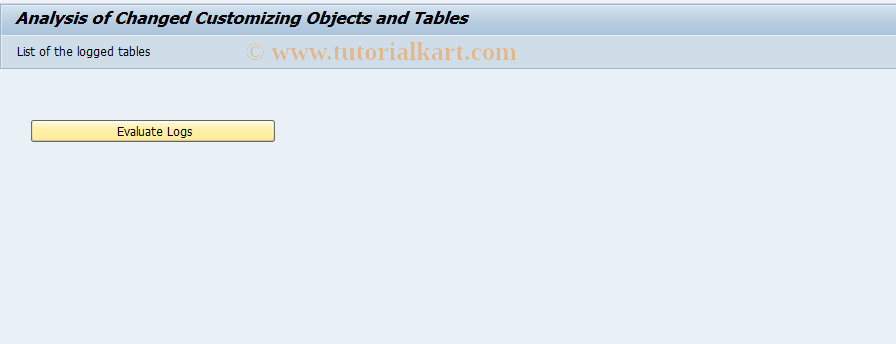 SAP TCode OY18 - Table history