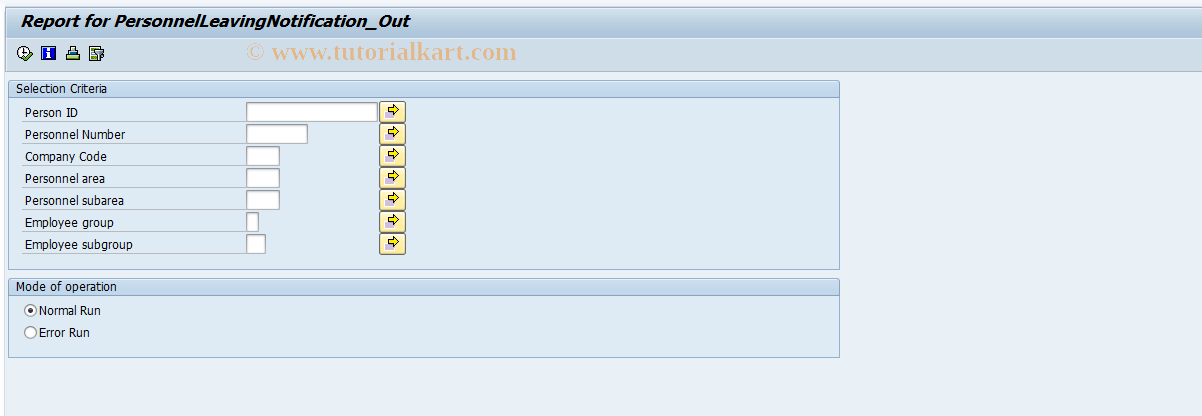 SAP TCode PAD_LEAVG_NOTI - Trigger for PersonelLvgNoti