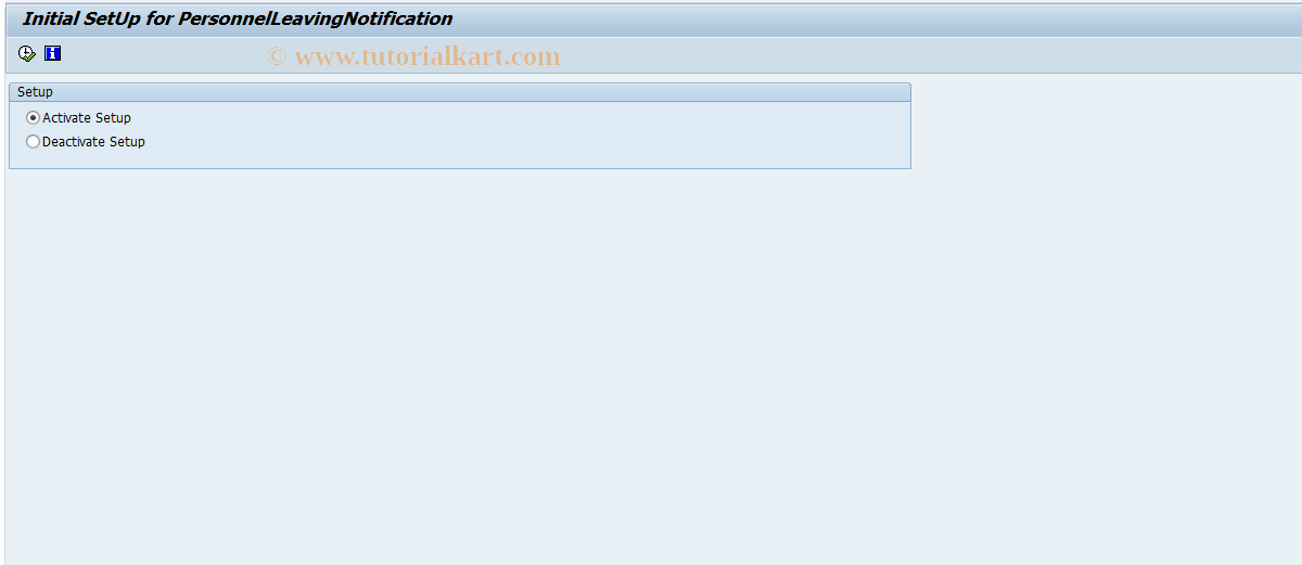 SAP TCode PAD_LEAVG_NOTI_SETUP - Initial SetUp for PersonelLvgNoti