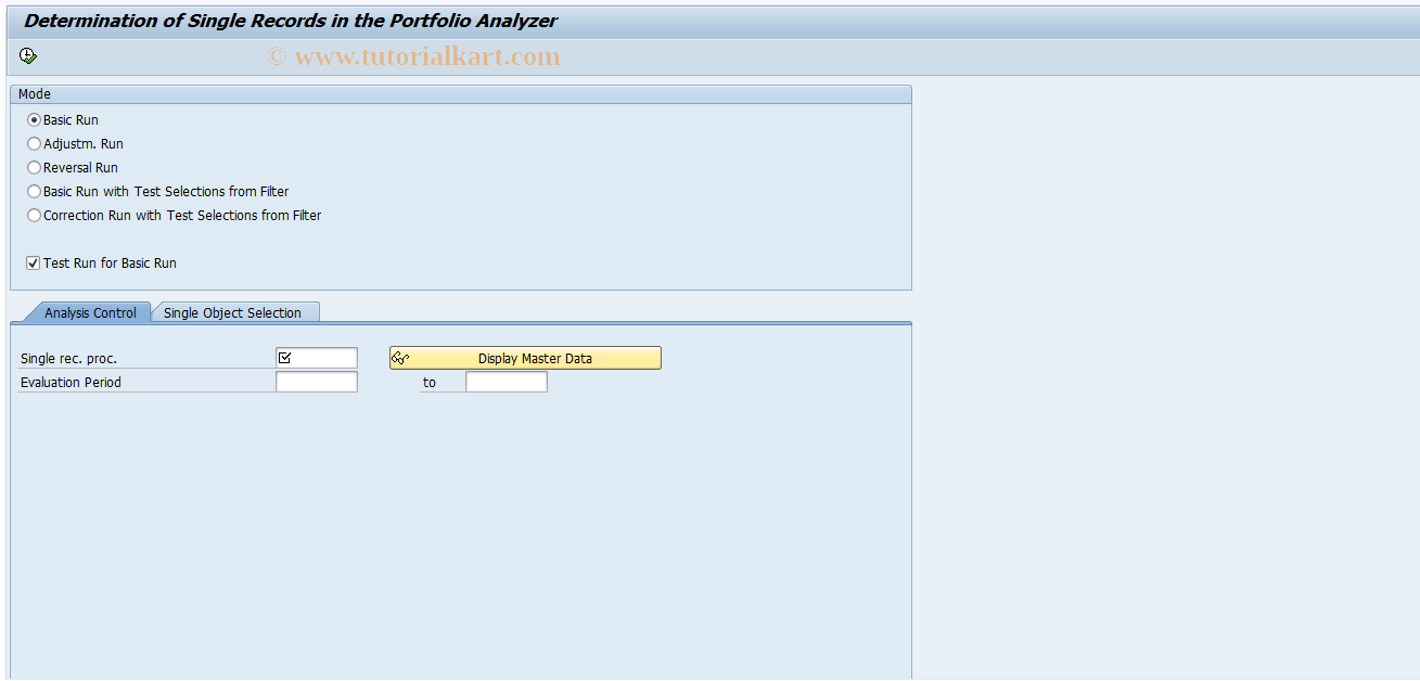 SAP TCode PAEP1 - Procedure for Single Records: PA