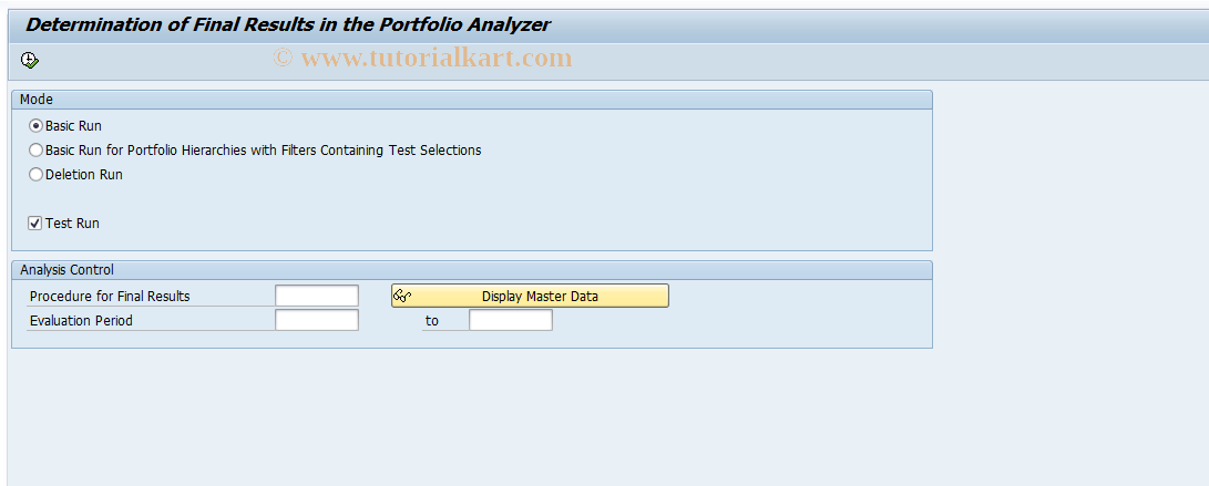SAP TCode PAEP2 - Procedure for Final Results: PA