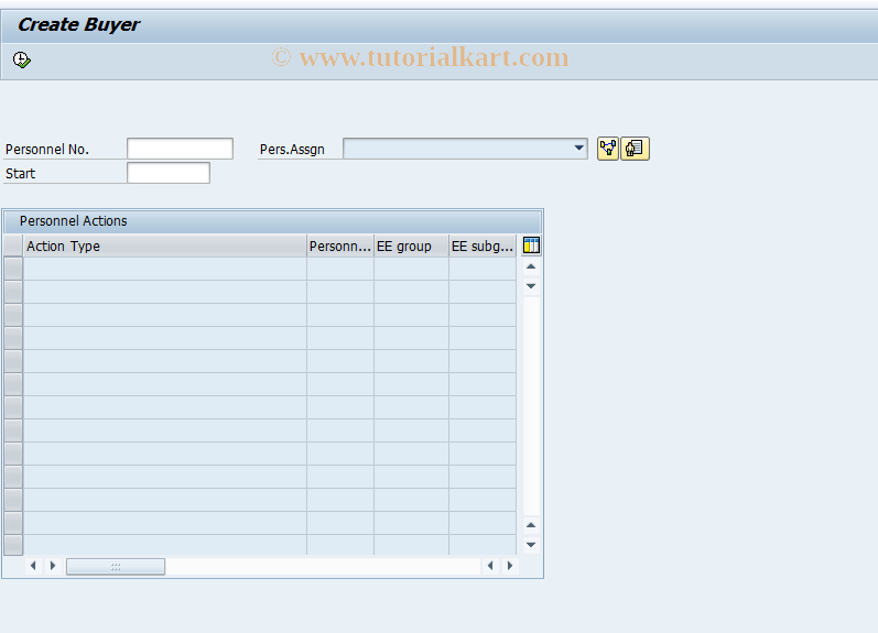 SAP TCode PAL4 - Create Buyer