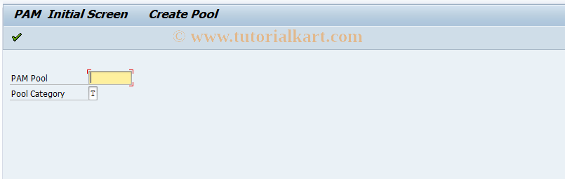 SAP TCode PAM01 - Create Pools