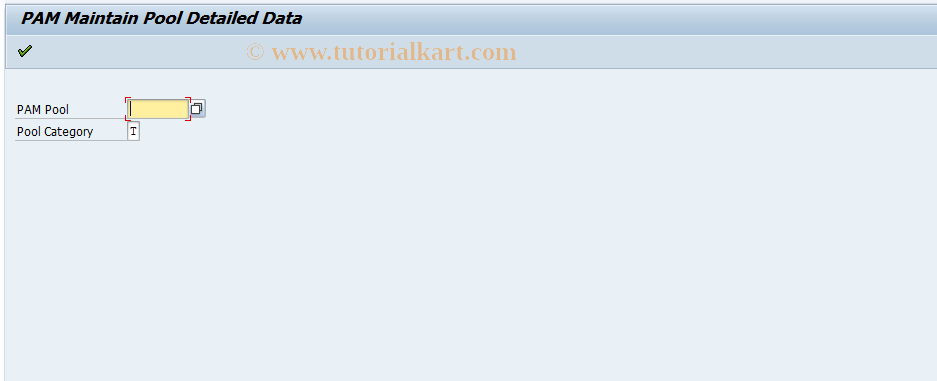SAP TCode PAM02 - Maintain Pools