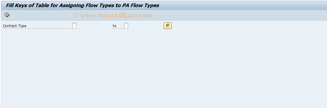 SAP TCode PA_FILLFTYPEMATCH - Fill Assignm. Table for PA Flow Type