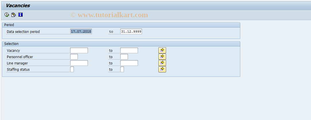 SAP TCode PB80 - Evaluate vacancies