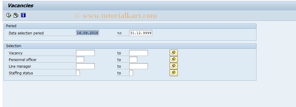 SAP TCode PBAG - Screening