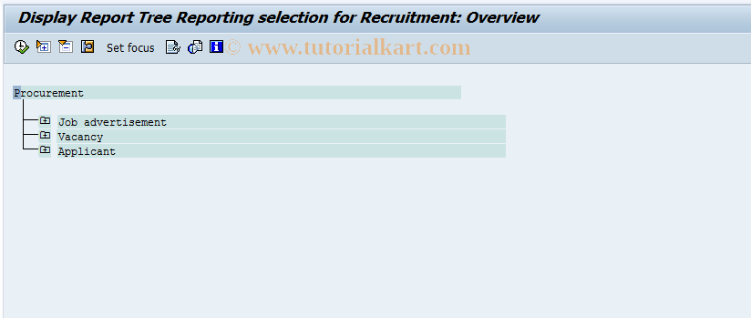 SAP TCode PBAJ - Recruitment info system