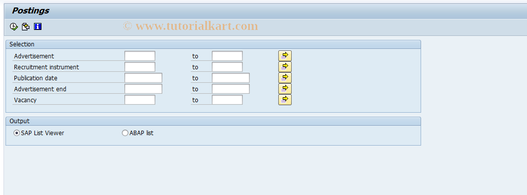 SAP TCode PBAX - Display T750B