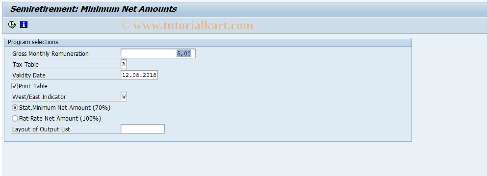 SAP TCode PC00_M01_CATZGES - Legal Lump-Sum Minimum Net Amount