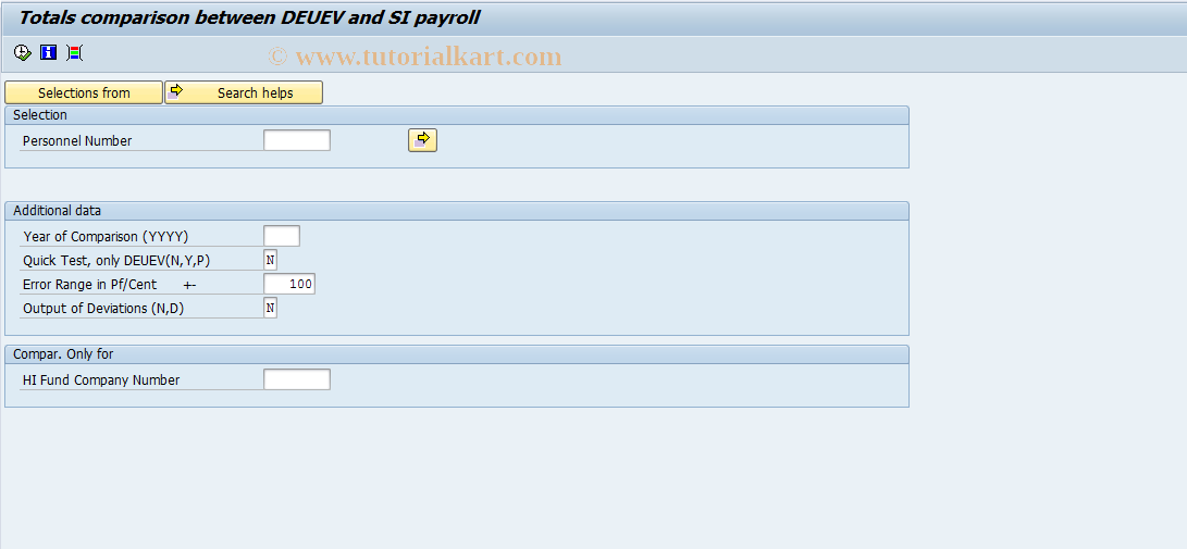 SAP TCode PC00_M01_CD3R - SI Totals Adjustment