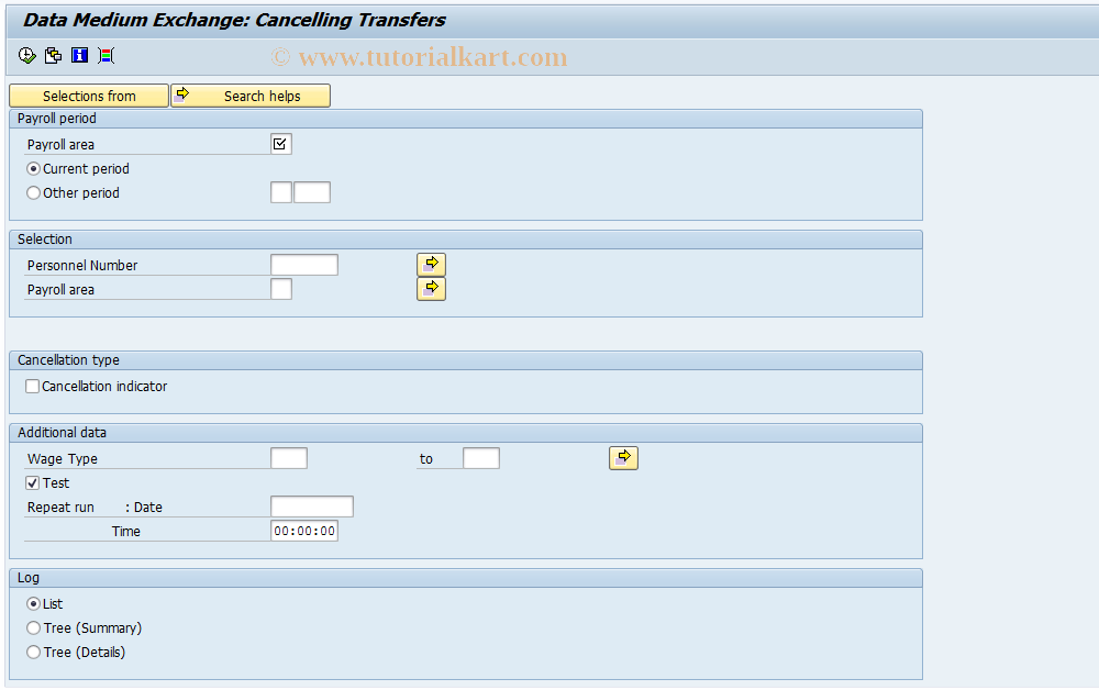SAP TCode PC00_M01_CDTFD0 - DME - Reversal of Transfers