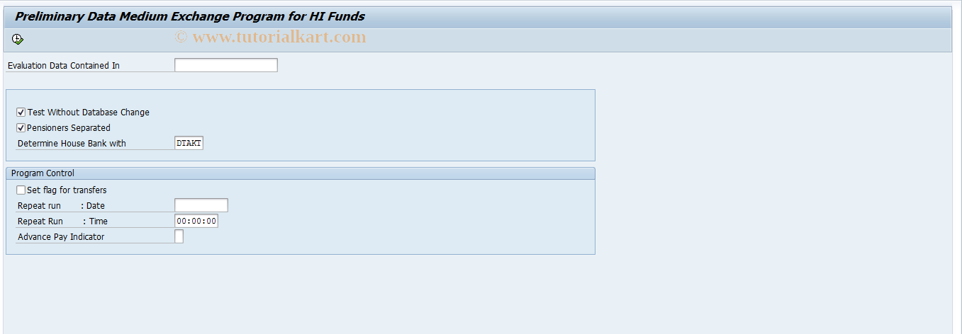 SAP TCode PC00_M01_CDTS - Prelim. Program Transfer to HI Fund