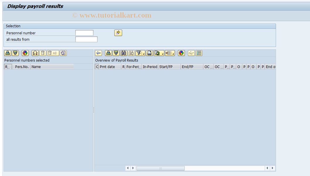 SAP TCode PC00_M01_CLSTR - Display Payroll Results G (RD)