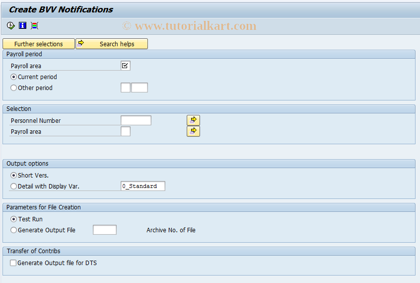 SAP TCode PC00_M01_CSVD1 - Bank Suppl. Insurance Relief Fund