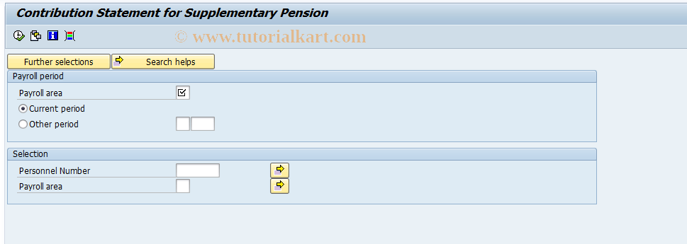 SAP TCode PC00_M01_CSVF - SI Suppl. Pens. Gen. Suppl. Pens. 01