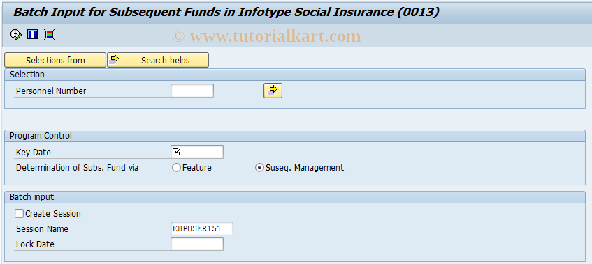 SAP TCode PC00_M01_ISVK - Batch Input for Successor Fund