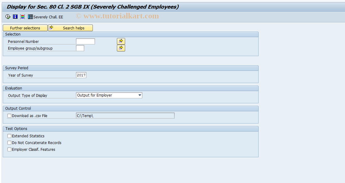 SAP TCode PC00_M01_LEHA - List/ Statistical Severely Challenged 01