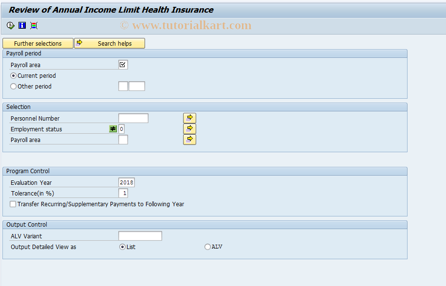 SAP TCode PC00_M01_LSVF - Check HI Annual Income Limit
