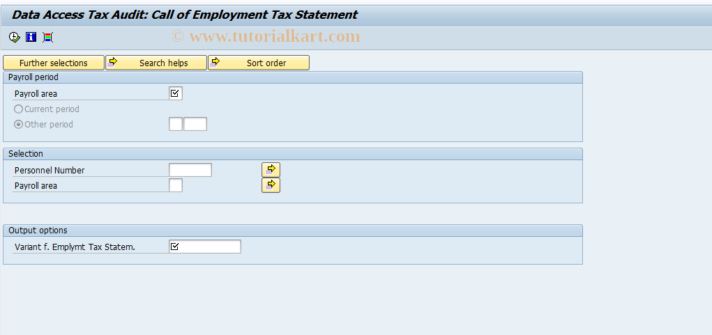 SAP TCode PC00_M01_RPCAOBD0 - ETStmt Tax Auditor (Until 2004)