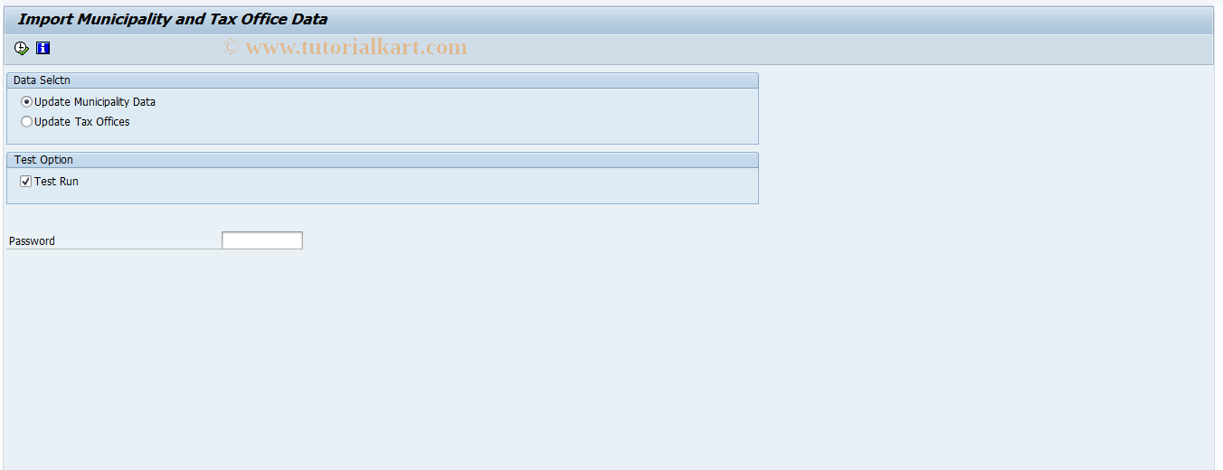 SAP TCode PC00_M01_USTG - Import Tax Municipality Data