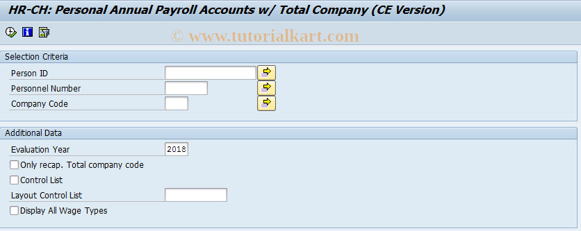 SAP TCode PC00_M02_CKTO1_CE - Audit AHV/AIL Payroll Account for CE