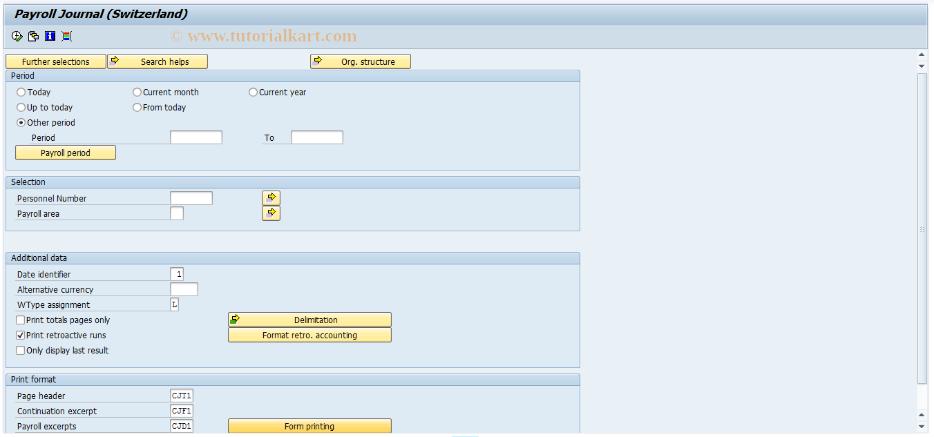 SAP TCode PC00_M02_CLJN - Payroll Journal