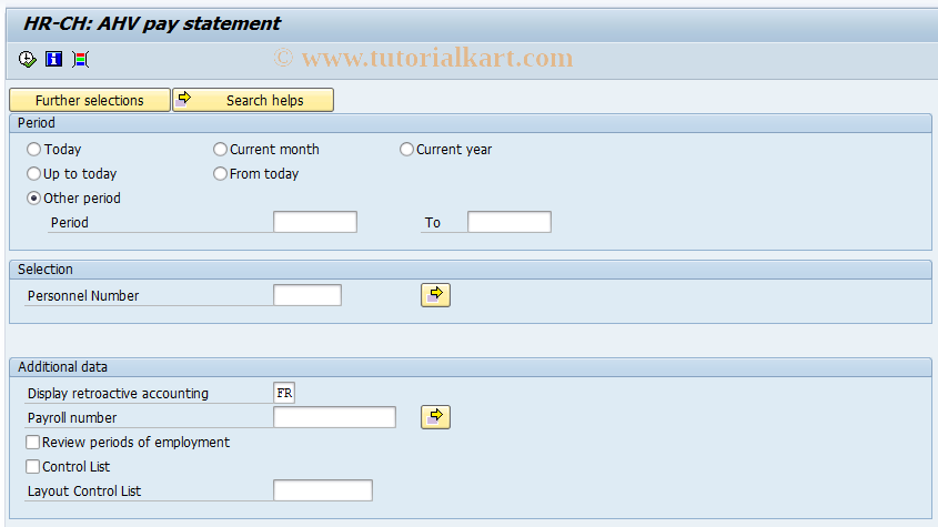 SAP TCode PC00_M02_LAHV1 - AHV - Pay Statement