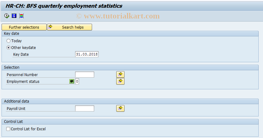SAP TCode PC00_M02_LBGA0 - BFS Quarterly Employment Statistics