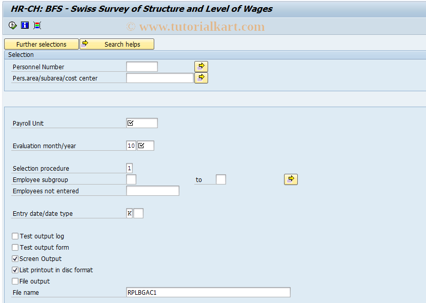 SAP TCode PC00_M02_LBGA1 - BFS-wage level and structure