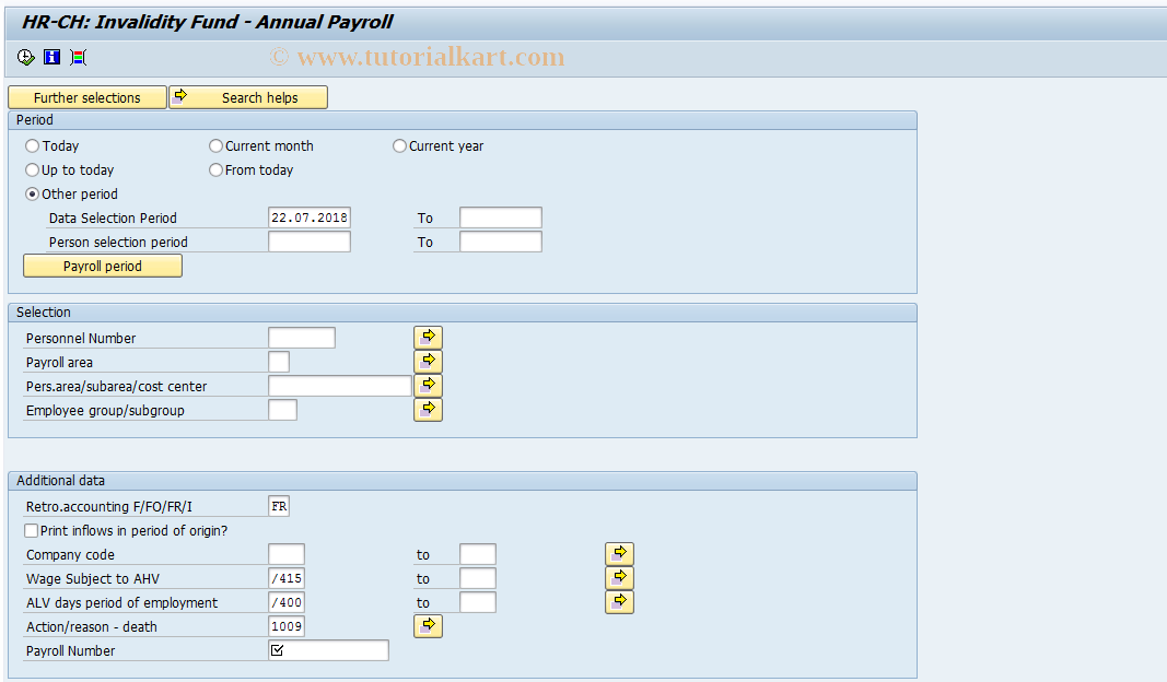 SAP TCode PC00_M02_LIKA1 - IF Annual Payroll (Obsolete)