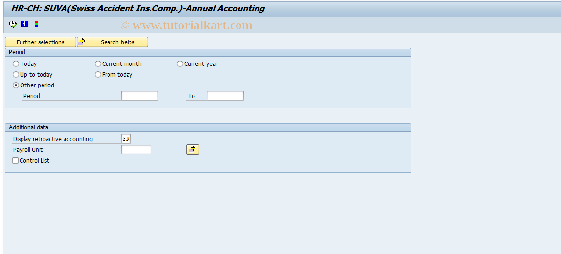 SAP TCode PC00_M02_LSUV0 - UVG Annual Accounting